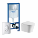 Комплект 3 в 1 инсталляция Grohe Rapid SL + унитаз Cerutti Spa Adige Aria CT7837 + кнопка Skate Air в современном стиле