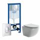 Комплект 3 в 1 инсталляция Grohe Rapid SL + Унитаз подвесной Ceramica Nova Forma CN3009 + кнопка Skate Air в современном стиле