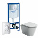 Комплект 3 в 1 инсталляция Grohe Rapid SL + Унитаз подвесной Ceramica Nova Forma CN3011 + кнопка Skate Air в современном стиле
