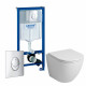 Комплект 3 в 1 инсталляция Grohe Rapid SL + Унитаз подвесной Grossman GR-4455S + кнопка Skate Air в современном стиле