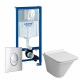 Комплект 3 в 1 инсталляция Grohe Rapid SL + Унитаз подвесной Grossman GR-4413S + кнопка Skate Air в современном стиле