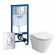 Комплект 3 в 1 инсталляция Grohe Rapid SL + Унитаз подвесной Grossman GR-4477S + кнопка Skate Air в современном стиле
