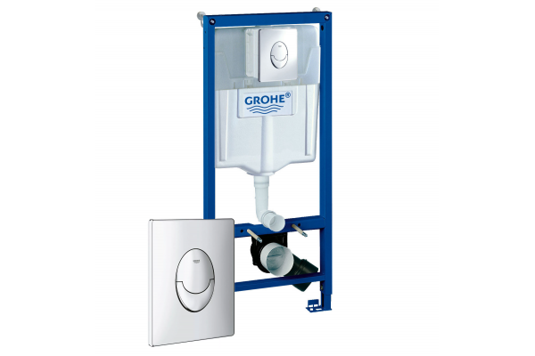 Комплект 3 в 1 инсталляция Grohe Rapid SL + Унитаз подвесной Grossman GR-4477S + кнопка Skate Air в современном стиле