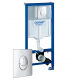 Комплект 3 в 1 инсталляция Grohe Rapid SL + Унитаз подвесной Grossman GR-4477S + кнопка Skate Air в современном стиле