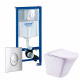 Комплект 3 в 1 инсталляция Grohe Rapid SL + Унитаз подвесной Esbano Luchena-C ESUPLUCHCW + кнопка Skate Air в современном стиле