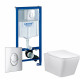 Комплект 3 в 1 инсталляция Grohe Rapid SL + Унитаз Vincea Q-Line VT1-12 + кнопка Skate Air в современном стиле