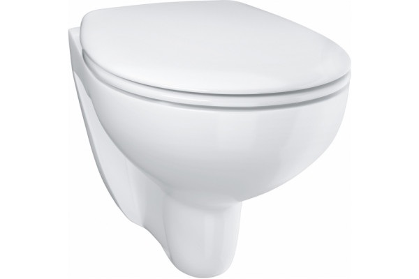 Комплект 3 в 1 инсталляция Grohe Rapid SL + Унитаз подвесной Grohe Bau Ceramic 39351000 + кнопка хром в современном стиле