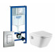 Комплект 3 в 1 инсталляция Grohe Rapid SL + Унитаз подвесной Roca Gap + кнопка хром в современном стиле
