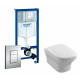 Комплект 3 в 1 инсталляция Grohe Rapid SL + Унитаз подвесной Jacob Delafon Vox EDM102-00 + кнопка хром в современном стиле