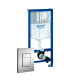Комплект 3 в 1 инсталляция Grohe Rapid SL + Унитаз подвесной Jacob Delafon Vox EDM102-00 + кнопка хром в современном стиле