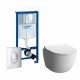 Комплект 3 в 1 инсталляция Grohe Rapid SL +  Унитаз подвесной VitrA Sento 7748В003-0075 + кнопка Skate Air в современном стиле