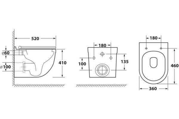 Комплект 3 в 1 инсталляция Grohe Rapid SL + Унитаз подвесной Owl 1975 Cirkel-H + кнопка черная в современном стиле