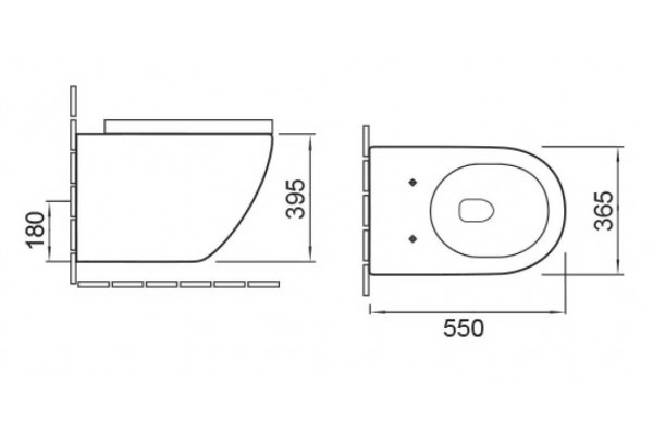 Комплект 3 в 1 инсталляция Grohe Rapid SL + Унитаз Vincea Globo VT1-14MB + кнопка черная в современном стиле