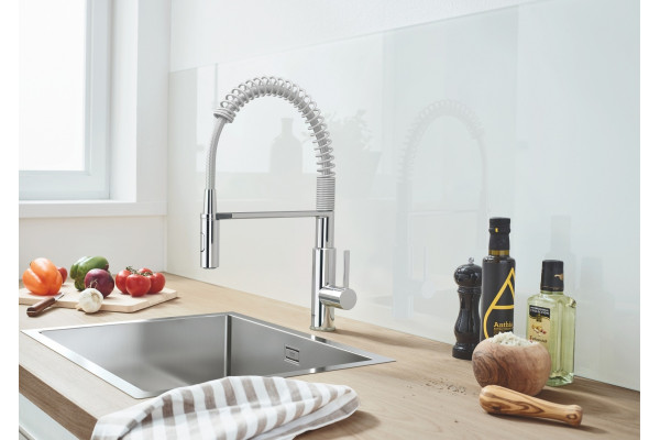 Смеситель для кухни Grohe Get 30360000 хром, с гибким изливом, однорычажный
