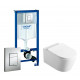 Комплект 3 в 1 инсталляция Grohe Rapid SL + Унитаз Vincea Cute VT1-24 + кнопка хром в современном стиле