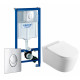 Комплект 3 в 1 инсталляция Grohe Rapid SL + Унитаз Vincea Cute VT1-24 + кнопка хром в современном стиле