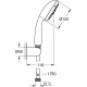 Душевой гарнитур Grohe Vitalio Start 100 27957000 хром, штанга 24.3 см