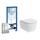 Комплект 3 в 1 инсталляция Grohe Rapid SL + унитаз Damixa Sirius DX86C1700SC + кнопка хром в современном стиле