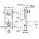 Комплект 3 в 1 инсталляция Grohe Rapid SL + Унитаз подвесной BelBagno Uno + кнопка Skate Air в современном стиле