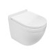 Комплект 3 в 1 инсталляция Grohe Rapid SL + Подвесной унитаз WeltWasser Heimbach 004 GL-WT + кнопка хром в современном стиле