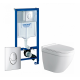 Комплект 3 в 1 инсталляция Grohe Rapid SL + Унитаз подвесной Grossman GR-4483S + кнопка Skate Air в современном стиле