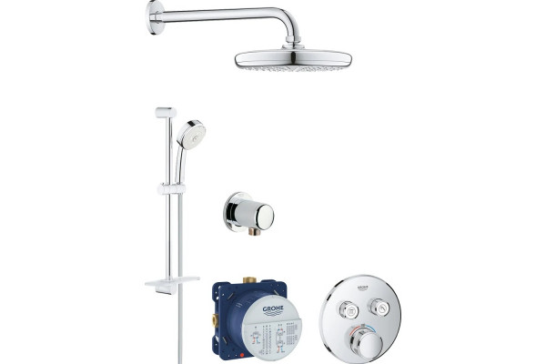 Душевой комплект Grohe Grohtherm SmartControl 29119000 + 35600000 + 27929002 + 26412000 штанга 17.6 см