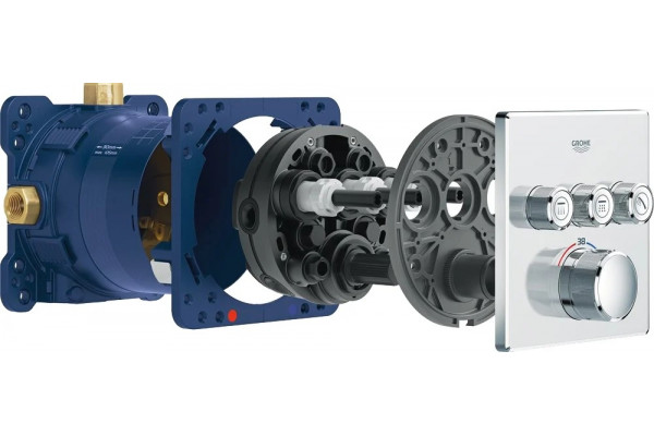 Душевой комплект Grohe Grohtherm SmartControl 29119000 + 35600000 + 27929002 + 26412000 штанга 17.6 см