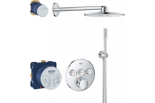 Душевой комплект Grohe Grohtherm SmartControl 29121000 + 3560000 + 26404000 + 26475000 + 26483000 штанга 17.6 см