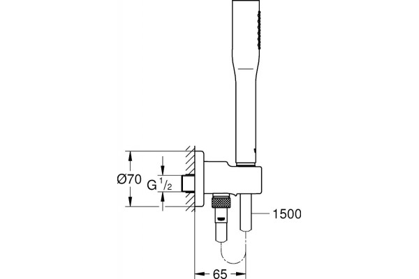 Душевой комплект Grohe Grohtherm SmartControl 29121000 + 3560000 + 26404000 + 26475000 + 26483000 штанга 17.6 см