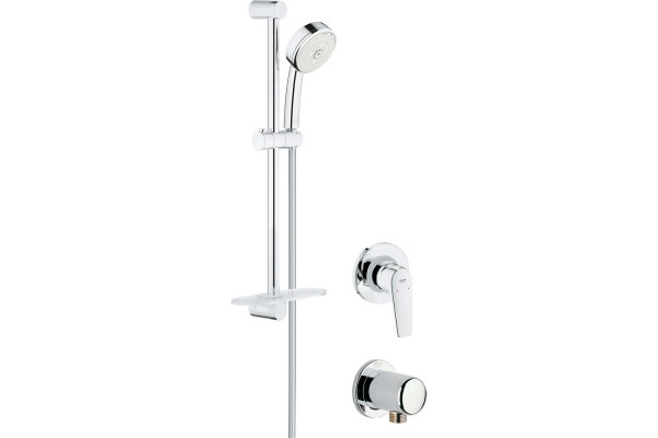 Душевой комплект Grohe BauFlow 29046000 + 27929002 + 28671000 хром,  в современном стиле