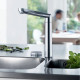 Смеситель для кухонной мойки Grohe K7 F-digital однорычажный, хром