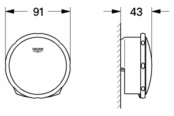 Слив-перелив Grohe Talentofill 28991000 белый, хром, черный