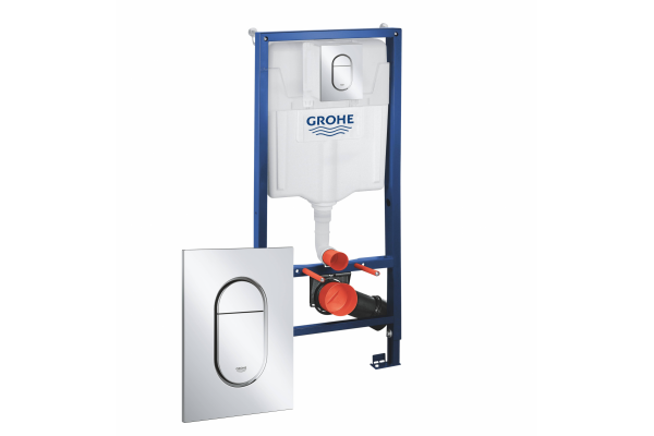 Система инсталляции для подвесных унитазов Grohe Solido 39504000 с кнопкой Arena Cosmopolitan, бачок 3/6 л, 50x23x113 см