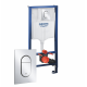 Система инсталляции для подвесных унитазов Grohe Solido 39504000 с кнопкой Arena Cosmopolitan, бачок 3/6 л, 50x23x113 см