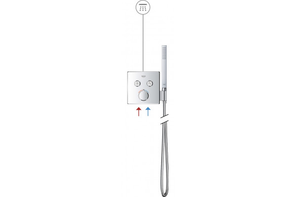 Термостат Grohe Grohtherm SmartControl 29120000 для ванны с душем, термостат, хром