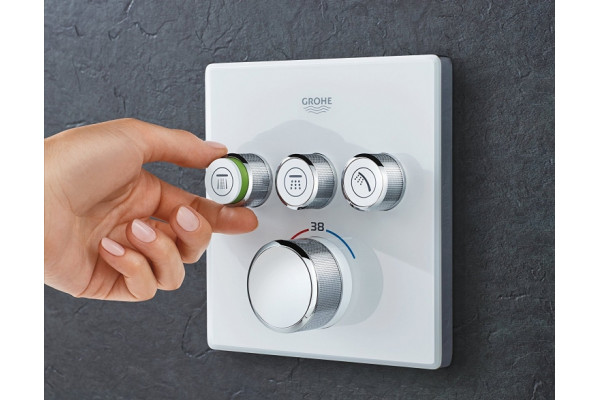 Термостат Grohe Grohtherm SmartControl 29157LS0 для ванны с душем, moon white, термостат