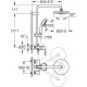 Душевая стойка Grohe Tempesta Cosmopolitan 26224001 хром, штанга 116.3 см