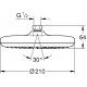 Верхний душ Grohe Tempesta 26410EN0 цвет никель, размер 21 см