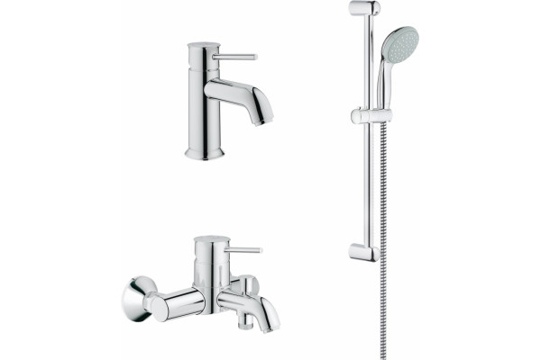 Душевой комплект Grohe BauClassic 124404 хром, шланг 175 см