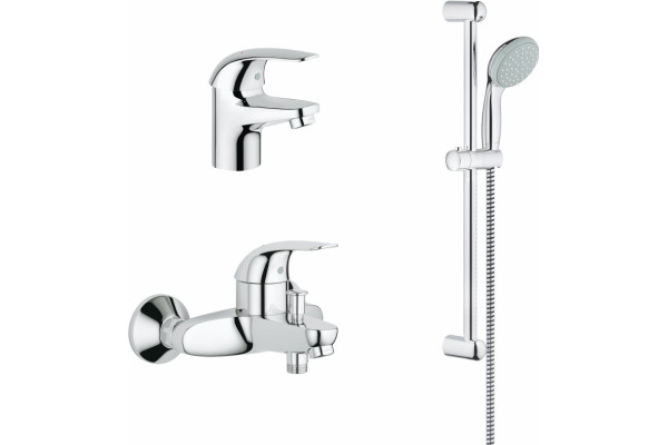Душевой комплект Grohe Euroeco 124428 хром, шланг 175 см
