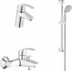 Душевой комплект Grohe Eurosmart 124446 хром, шланг 175 см