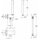 Душевой гарнитур Grohe Euphoria Cube Stick 26405000 хром, штанга 27 см