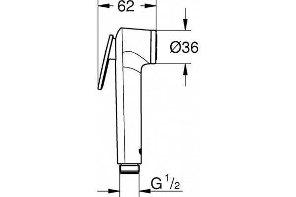 Гигиенический душ Grohe Tempesta-F 27512001 хром,  в современном стиле