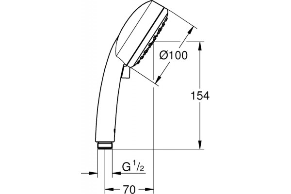 Душевая лейка Grohe Tempesta Cosmopolitan 27571002 хром,  в современном стиле