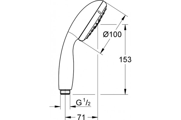 Душевая лейка Grohe Tempesta New 28261002 хром, 3 режима