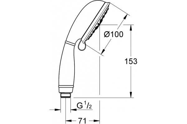 Душевая лейка Grohe New Tempesta Rustic 27608001 хром, 4 режима