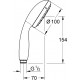 Душевая лейка Grohe Tempesta New 27597001 хром,  в современном стиле