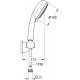 Душевой гарнитур Grohe Tempesta Cosmopolitan 27584002 хром, штанга 23 см