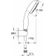 Душевой гарнитур Grohe Tempesta New 27849001 хром, штанга 23 см