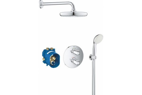 Душевой комплект Grohe Grohtherm 1000 34614001 С ВНУТРЕННЕЙ ЧАСТЬЮ хром, шланг 150 см